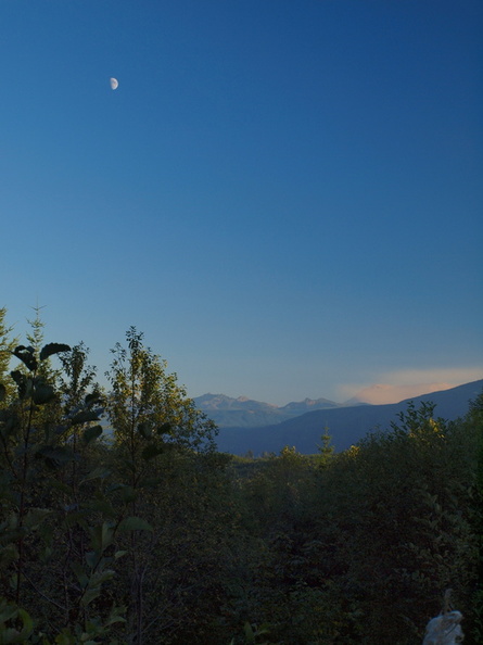 Mount Saint Helens with the Moon