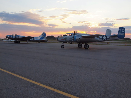 B-17 and B25 Bombers Together