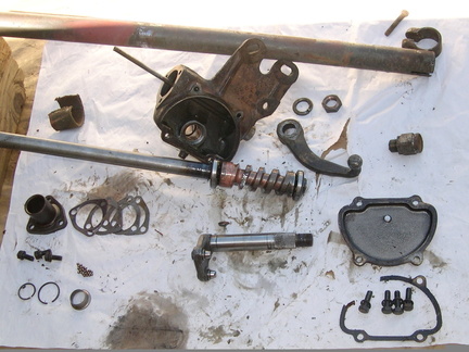 steering gear disassembled